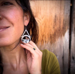 White Buffalo Half Moon Drop Dangles