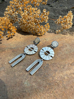Silver Pinwheel Earrings