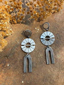 Silver Pinwheel Earrings