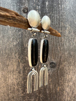 Karmic Arch Dangles // Black Onyx & Sterling Silver