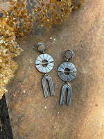 Silver Pinwheel Earrings