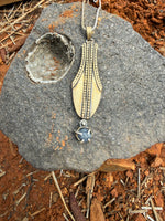Blue Saphire & Bronze Water Vessel Amulet