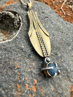 Blue Saphire & Bronze Water Vessel Amulet