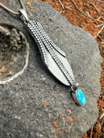 Turquoise and Silver Vessel Amulet