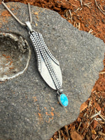 Turquoise and Silver Vessel Amulet