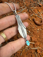 Silver Water Vessel with Turquoise