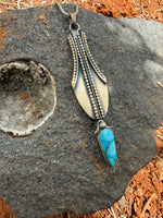 Golden Vessel with Turquoise Drop