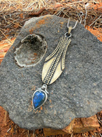 Labradorite & Bronze Water Drop Vessel Amulet