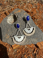Faceted Lapis with Bronze & Silver