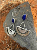 Faceted Lapis with Bronze & Silver