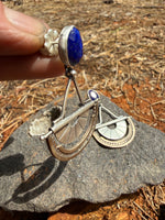 Faceted Lapis with Bronze & Silver