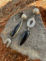 Karmic Directions Black Onxy Earrings