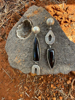 Karmic Directions Black Onxy Earrings