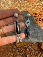 Karmic Directions Black Onxy Earrings