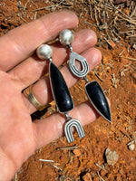 Karmic Directions Black Onxy Earrings