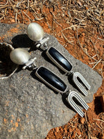 Karmic Arch Dangles // Black Onyx & Sterling Silver