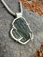 Floating Moldavite Amulet