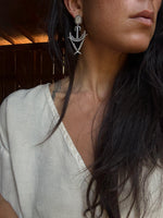 Silver Anchor Earrings