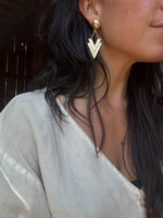 Bronze Chevron Earrings