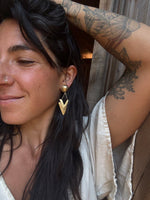 Bronze Chevron Earrings