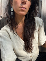Silver Pinwheel Earrings
