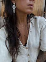 Silver Pinwheel Earrings