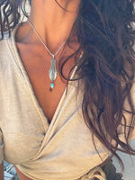 Turquoise and Silver Vessel Amulet