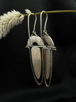 Black Onyx & Silver Fan Dangles