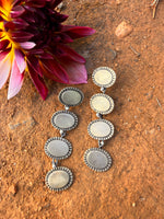 Mini Silver Karmic Coin Earrings