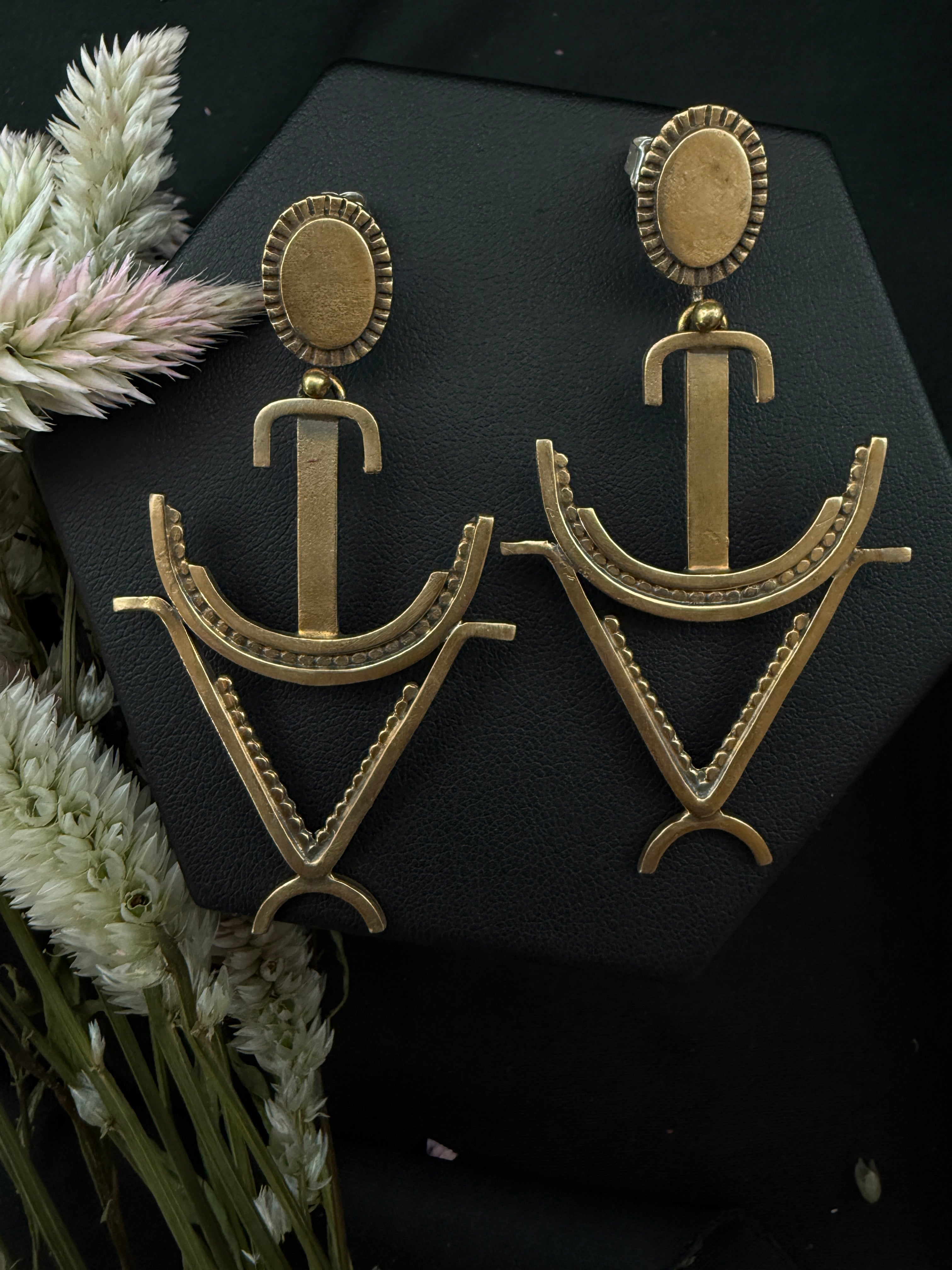 Bronze Anchor Earrings