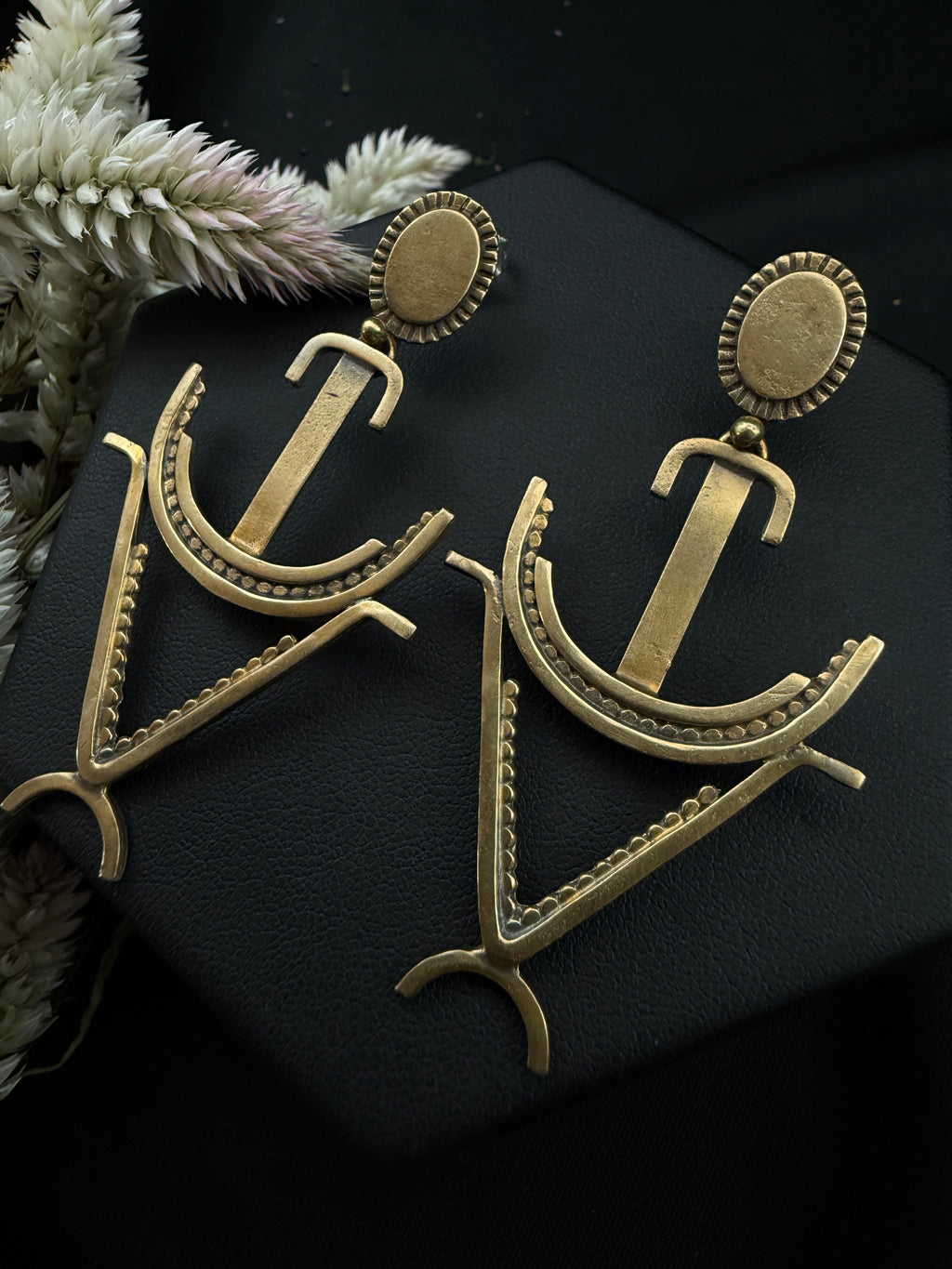 Bronze Anchor Earrings