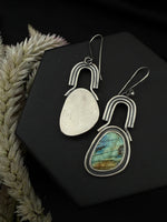 Labradorite Arch Earrings