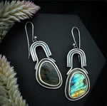 Labradorite Arch Earrings