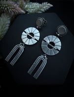 Silver Pinwheel Earrings