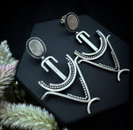 Silver Anchor Earrings
