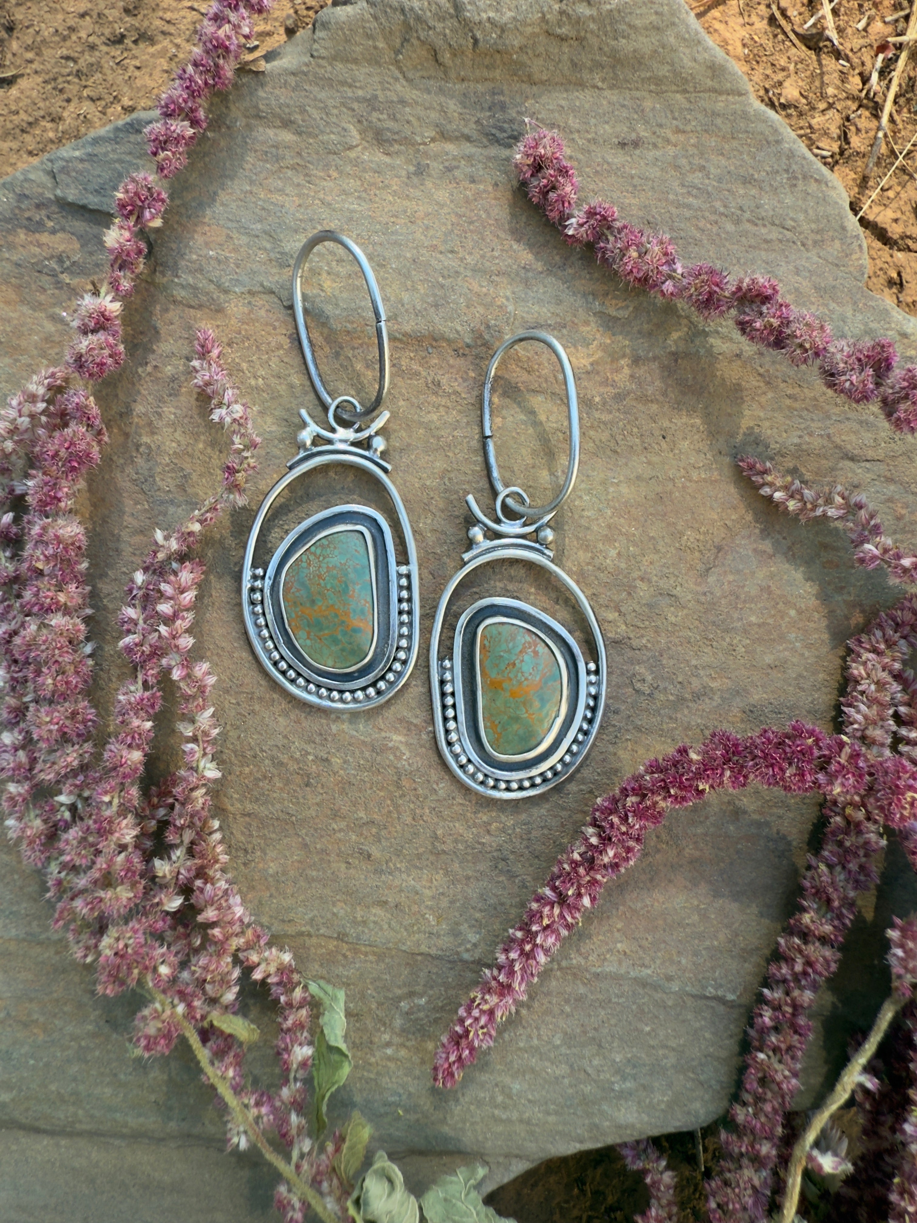 Royston Turquoise Dangles // Ear weights