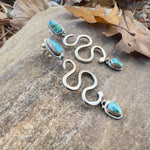 Double Turquoise Snake Dangles