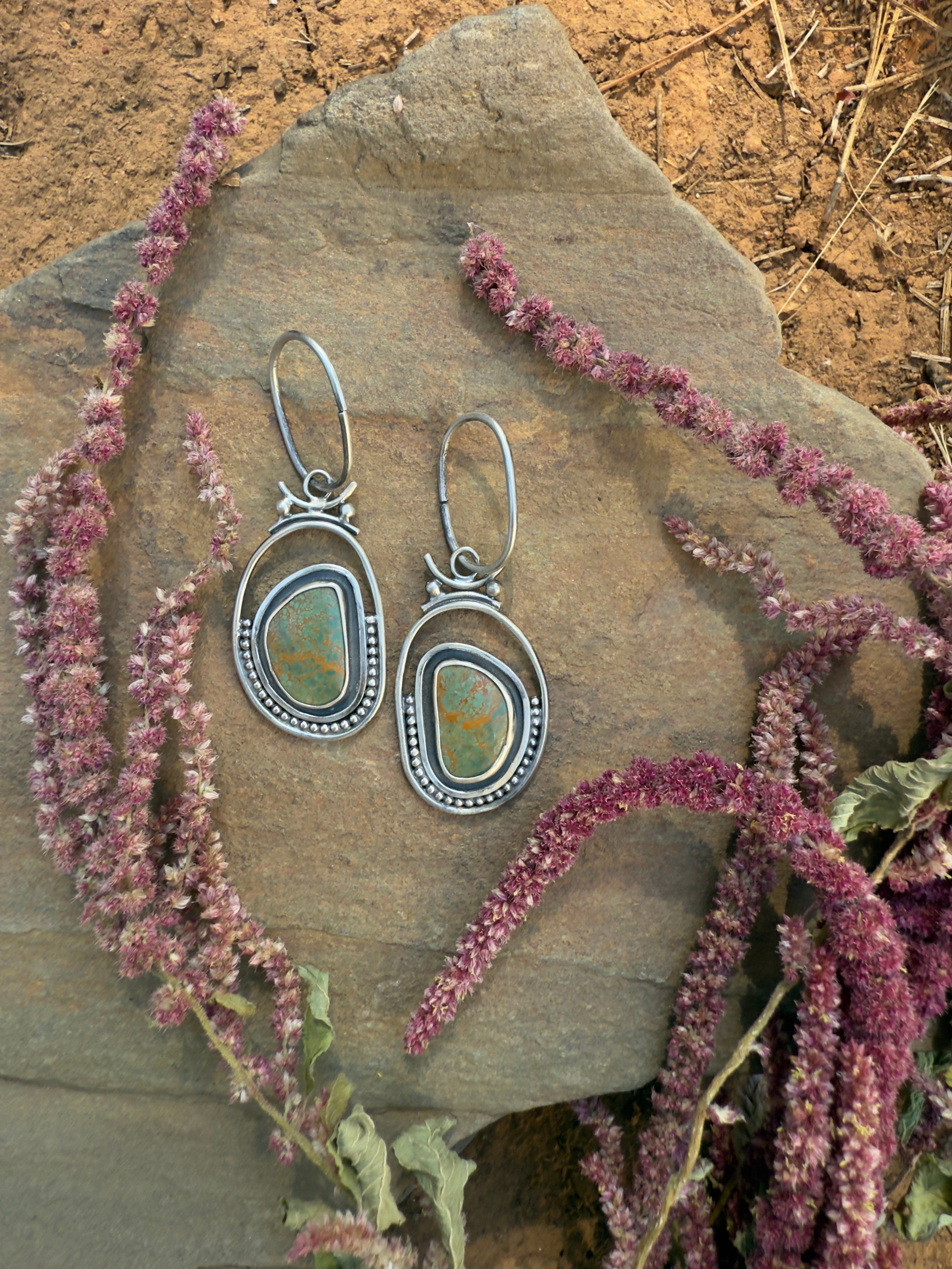 Royston Turquoise Dangles // Ear weights