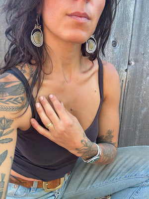 Royston Turquoise Dangles // Ear weights