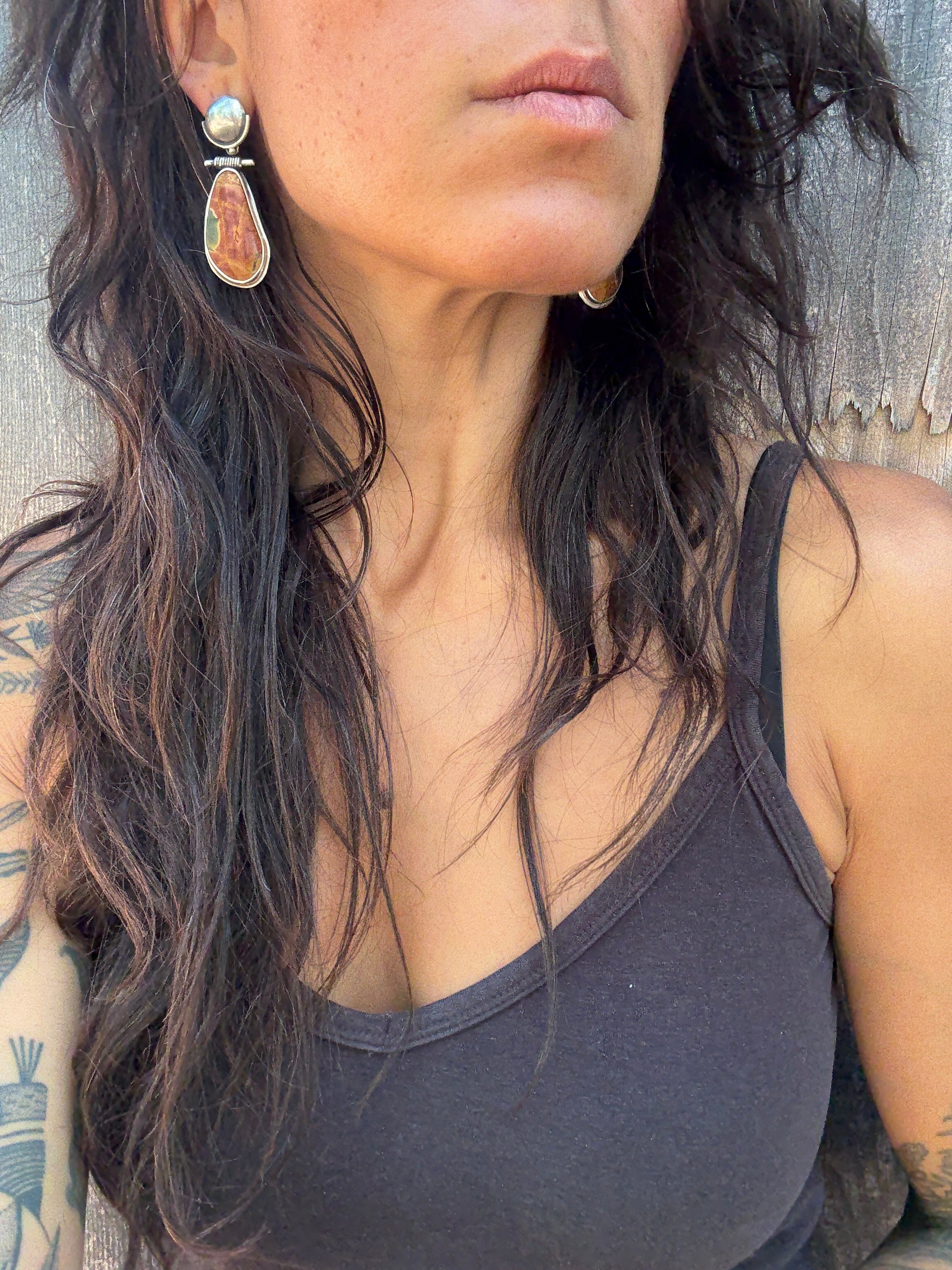Cherry Creek Jasper Post Dangle Earrings