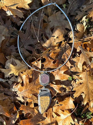 Raw Ruby & Dendrite in Sandstone