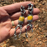 Bumblebee Jasper Cluster Earrings