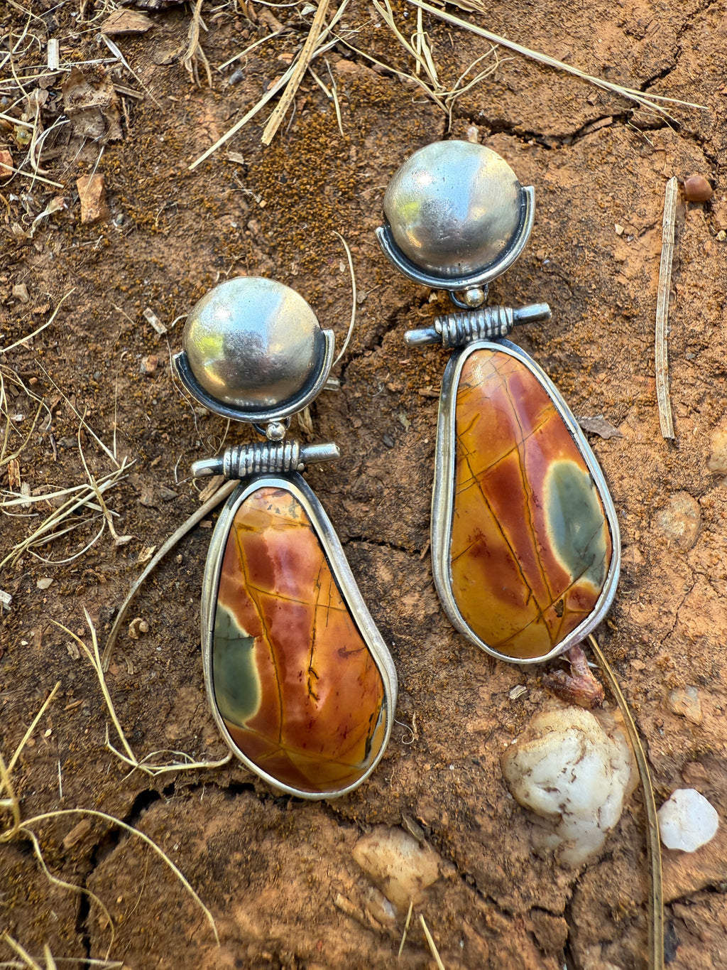 Cherry Creek Jasper Post Dangle Earrings