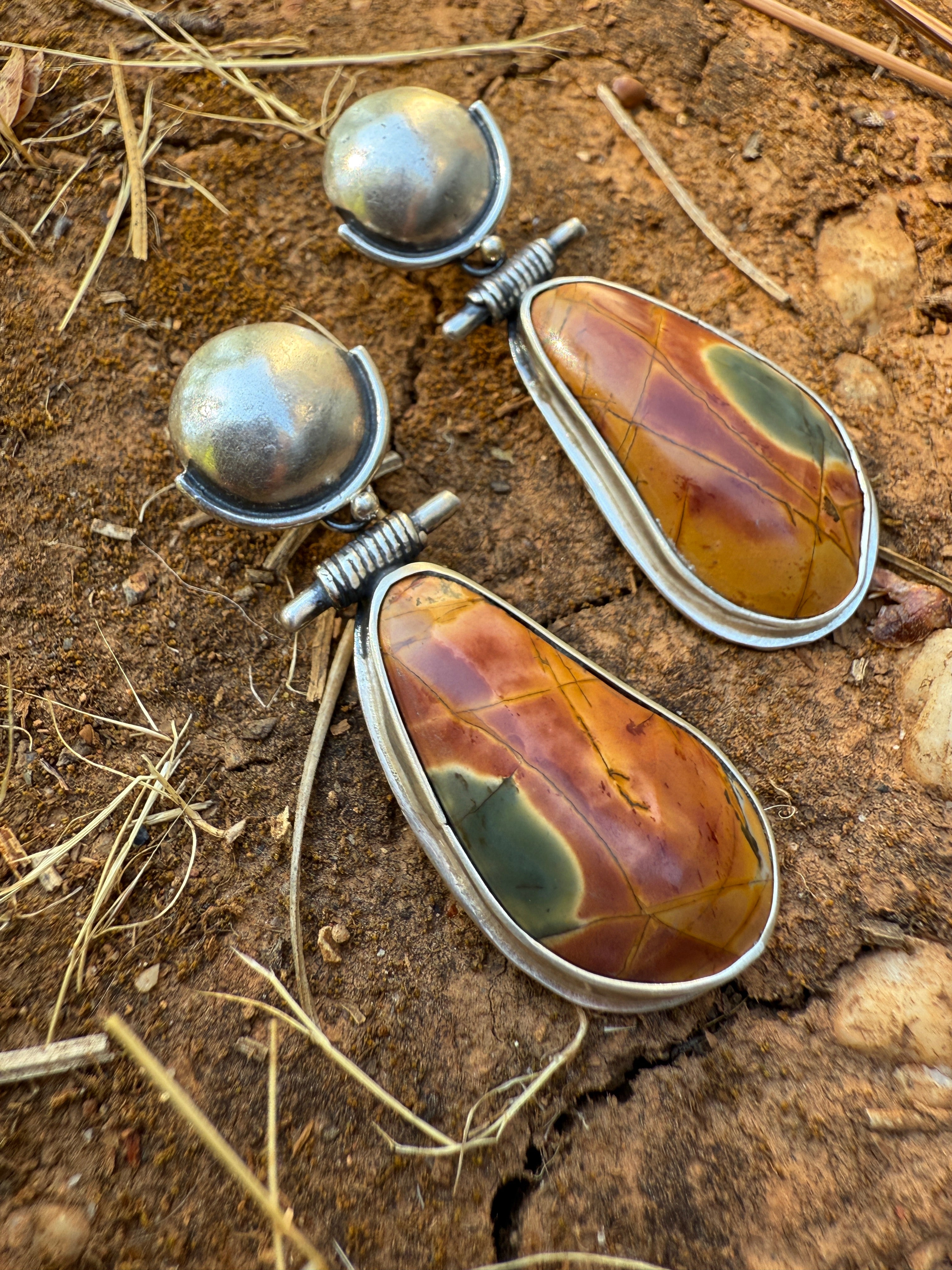 Cherry Creek Jasper Post Dangle Earrings