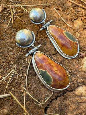 Cherry Creek Jasper Post Dangle Earrings