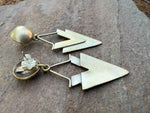 Bronze Chevron Earrings