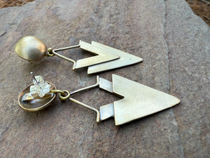 Bronze Chevron Earrings