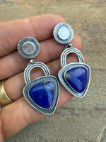 Blue Lapis Arch Earrings
