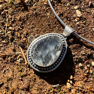 Dendritic Quartz Teardrop Pendant