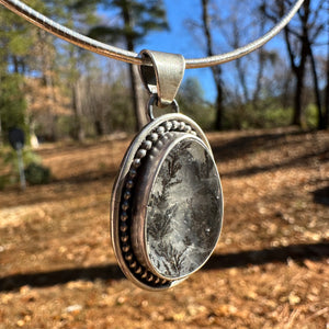 Dendritic Quartz Teardrop Pendant